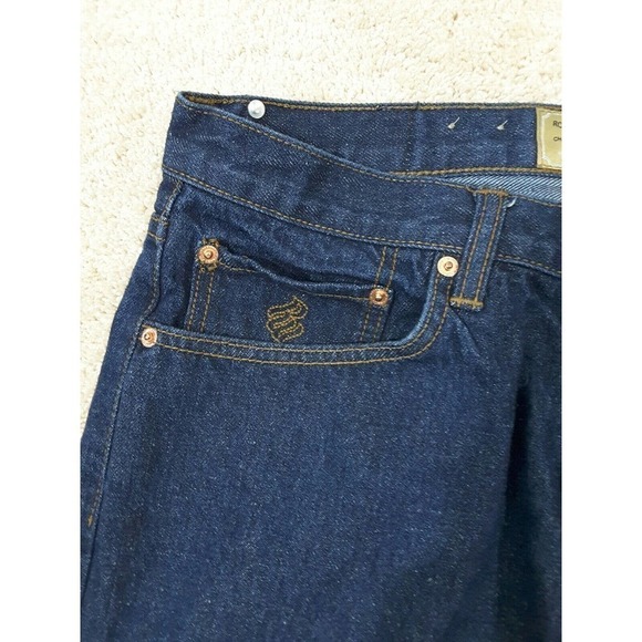ROCAWEAR DENIM CO.~Men's Size 34×32~Blue Denim Jeans Button-Fly,100% Cotton. - Picture 6 of 12